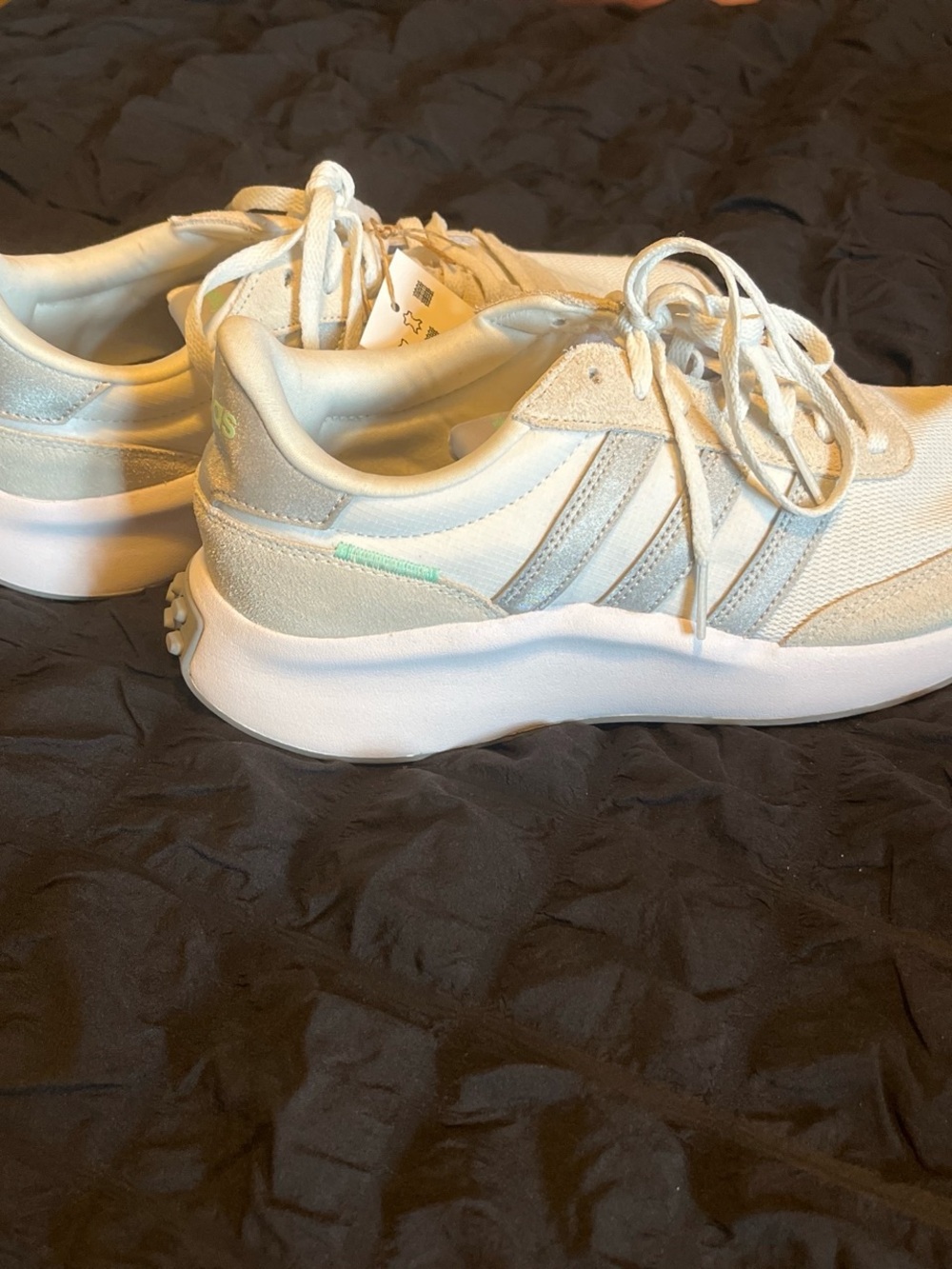 adidas Women's Cream and White Low-Top Sneakers